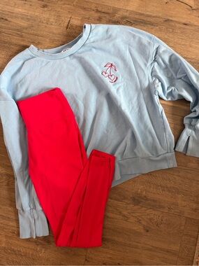 JoyLab Light Blue Crewneck Sweatshirt and Leggings